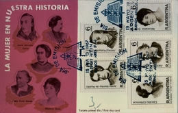 1967 , ARGENTINA , TARJETA DE PRIMER DIA , LA MUJER EN NUESTRA HISTORIA. - Briefe U. Dokumente