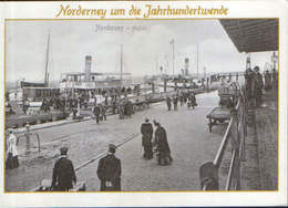 Germany  - Postcard  Circulated  1996 - Norderney At The Turn Of The Century - The Port - 2/scans - Norderney