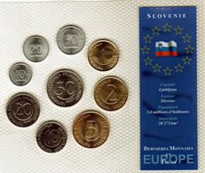 Monnaies De Slovénie Dernières Monnaies En Tolar Sous Blister En FDC - 1993.2000.2004.2005.2006 - Slovenia