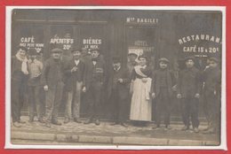 COMMERCE --  CARTE PHOTO - RARE - Café - Restaurant  - Mon BAGILET - Cafes