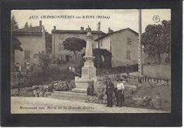 CPA Rhône 69 Charbonnières écrite Monument Aux Morts - Charbonniere Les Bains