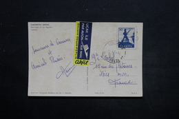 TURQUIE - Étiquette Par Avion Sur Carte Postale D'Istambul Pour Nice En 1965 - L 25562 - Lettres & Documents