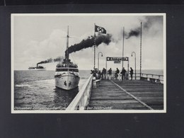 Dt. Reich AK Zinnowitz Dampfer Frigalan An Der Seebrücke - Zinnowitz