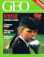 Geo  N°99  Mai 1987  Ecosse Zaïre Ign Guérilla Au Pérou Fête Au Karaïa Féria De Nimes Elans Sikhs Américains - Géographie