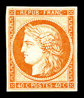 * N°5g, 40c Orange, Impression De 1862, TB (signé Calves/certificat)  Qualité: *  Cote: 800 Euros - 1849-1850 Cérès