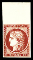 ** N°6f, 1f Carmin, Impression De 1862, Grand Bord De Feuille, Fraîcheur Postale. SUP (certificat)  Qualité: ** - 1849-1850 Ceres