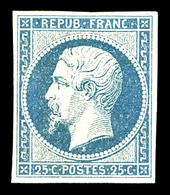* N°10, 25c Bleu, Pli Vertical Sinon TB (certificat)  Qualité: *  Cote: 5650 Euros - 1852 Luis-Napoléon