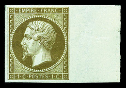 ** N°11c, 1c Mordoré, Bdf Latéral, Fraîcheur Postale. SUP (signé Brun/certificat)  Qualité: ** - 1853-1860 Napoléon III.