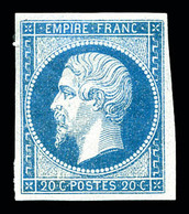 * N°14A, 20c Bleu Type I, Quasi **, Frais. TB  Qualité: *  Cote: 450 Euros - 1853-1860 Napoléon III