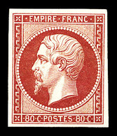 ** N°17Ah, 80c Carmin-rose, Impression De 1862, Fraîcheur Postale, SUPERBE (certificats)  Qualité: ** - 1853-1860 Napoléon III.