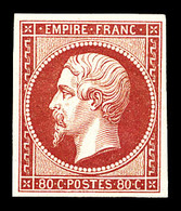 ** N°17Ah, 80c Carmin-rose, Impression De 1862, Fraîcheur Postale, SUPERBE (certificats)  Qualité: ** - 1853-1860 Napoleone III
