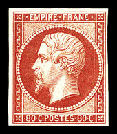 * N°17B, 80c Rose, Jolie Pièce. SUP. R. (signé Calves/certificats)  Qualité: *  Cote: 3800 Euros - 1853-1860 Napoleon III