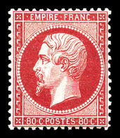 ** N°24, 80c Rose, Fraîcheur Postale, Très Bon Centrage. SUPERBE. R.R. (signé Brun/certificat)  Qualité: ** - 1862 Napoleon III