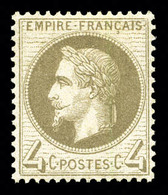 * N°27Ba, 4c Gris-foncé, Quasi **, Fraîcheur Postale, Très Bon Centrage. SUP (certificat)  Qualité: * - 1863-1870 Napoleon III With Laurels