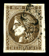 O N°47d, 30c Brun-foncé, Belles Marges. SUP (signé Brun/certificat)  Qualité: O - 1870 Ausgabe Bordeaux