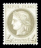 ** N°52, 4c Gris, Fraîcheur Postale. TTB (certificat)  Qualité: ** - 1871-1875 Cérès