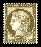 ** N°56, 30c Brun, Fraîcheur Postale, Bon Centrage. SUP (certificat)  Qualité: ** - 1871-1875 Ceres