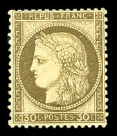 * N°56, 30c Brun, Forte Charnière. TB (signé Brun/certificat)  Qualité: *  Cote: 1100 Euros - 1871-1875 Cérès
