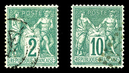 O N°62 Et 76, Les 2 Valeurs TTB  Qualité: O  Cote: 665 Euros - 1876-1878 Sage (Typ I)