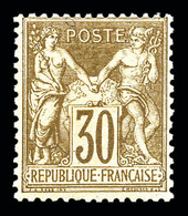 ** N°69, 30c Brun-clair Type I. TB (signé Brun/certificat)  Qualité: ** - 1876-1878 Sage (Type I)