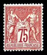 ** N°71, 75c Carmin Type I, Fraîcheur Postale. SUP (signé Calves/certificat)  Qualité: ** - 1876-1878 Sage (Type I)