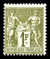 * N°72, 1F Bronze Type I, Frais. TTB (signé Calves/certificat)  Qualité: *  Cote: 1400 Euros - 1876-1878 Sage (Type I)