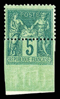 * N°75, 5c, Piquage Decalé, Bdf. TB  Qualité: * - 1876-1878 Sage (Typ I)