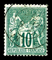 O N°76, 10c Vert Type II, TTB  Qualité: O  Cote: 325 Euros - 1876-1878 Sage (Typ I)