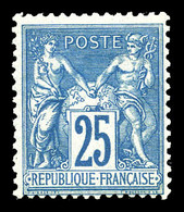 ** N°79, 25c Bleu, TB (certificat)  Qualité: ** - 1876-1878 Sage (Type I)