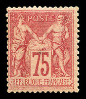 ** N°81, 75c Rose Type II, Fraîcheur Postale. SUP (signé Calves/certificat)  Qualité: ** - 1876-1878 Sage (Typ I)