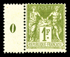 ** N°82, 1F Olive Clair Bdf Millesime '0', Fraîcheur Postale. TB  Qualité: ** - 1876-1878 Sage (Typ I)
