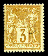 * N°86, 3c Bistre Sur Jaune, TB  Qualité: *  Cote: 330 Euros - 1876-1878 Sage (Typ I)