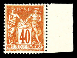 ** N°94, 40c Orange, Bdf. TTB  Qualité: ** - 1876-1878 Sage (Typ I)