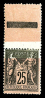 * N°97, 25c Noir Sur Rose, Impression De La Teinte De Fond Partielle, Bdf. TTB  Qualité: * - 1876-1878 Sage (Typ I)