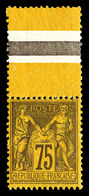 ** N°99, 75c Violet Sur Orange Bdf, Fraîcheur Postale. SUP (certificat)  Qualité: ** - 1876-1878 Sage (Typ I)