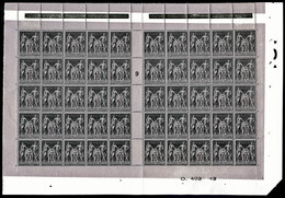 ** N°103, 10c Noir Sur Lilas En Panneau De 50 Exemplaires Bas De Feuille Numéroté, Fraîcheur Postale, SUP (certificat)   - 1876-1878 Sage (Typ I)