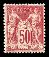 ** N°104, 50c Rose Type I, Bon Centrage, Fraîcheur Postale. SUP (signé Calves/certificat)  Qualité: ** - 1876-1878 Sage (Typ I)