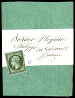 O N°11, 1c Olive Sur Bande Journal. SUP (signé Marquelet/certificat)  Qualité: O - 1849-1876: Période Classique