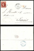 O SMYRNE, N°32, 80c Lauré Obl 5098 Sur Lettre De Smyrne Le 1er Sept 71 Pour Paris, Arrivée Le 8 Sept. TB  Qualité: O - 1849-1876: Periodo Classico