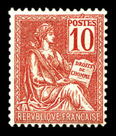 ** N°116, 10c Mouchon Type II. TB  Qualité: **  Cote: 200 Euros - 1900-02 Mouchon