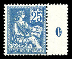 ** N°118, 25c Bleu Type II, Bdf Millésime '0'. TB  Qualité: **  Cote: 550 Euros - 1900-02 Mouchon