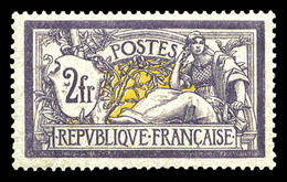 ** N°122, Merson, 2F Violet Et Jaune Haut De Feuille, Très Bon Centrage. TB (signé Calves/certificat)  Qualité: **  Cote - 1900-02 Mouchon