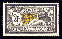 ** N°122b, Merson, 2f Violet Foncé Et Jaune, Gomme Partiellement Jaunie. TTB (certificat)  Qualité: **  Cote: 3250 Euros - 1900-02 Mouchon