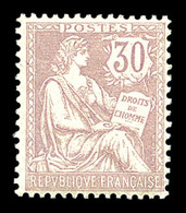 ** N°128, 30c Violet, Bon Centrage, Très Frais. TTB (certificat)  Qualité: **  Cote: 1000 Euros - 1900-02 Mouchon