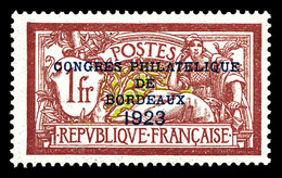 ** N°182, Congrès De Bordeaux De 1923. TTB (certificat)  Qualité: **  Cote: 925 Euros - 1900-02 Mouchon