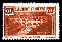 ** N°262B, Pont Du Gard, 20F Chaudron Clair Dentelé 11, FRAÎCHEUR POSTALE, SUPERBE (certificat)   Qualité: **  Cote: 240 - 1900-02 Mouchon