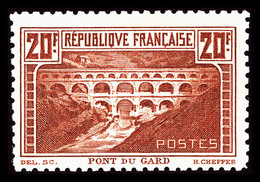 ** N°262B, Pont Du Gard, 20F Chaudron Clair Dentelé 11, Point De Gomme, Frais, TTB (certificat)  Qualité: **  Cote: 2400 - 1900-02 Mouchon