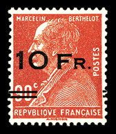 * N°3, Berthelot Surchargé à Bord Du Paquebot 'ILE DE FRANCE' 10F Sur 90c Rouge, Frais, SUP (signé Calves/certificat)  Q - 1927-1959 Ungebraucht