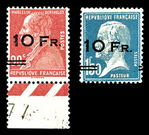 * N°3/4, Paire Berthelot Et Pasteur Surchargée à Bord Du Paquebot 'Ile De France', Grande Fraîcheur, Rare Et Superbe (si - 1927-1959 Ungebraucht