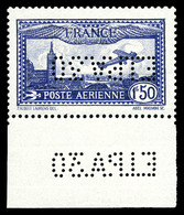 ** N°6c, 1F50 Outremer Perforé 'E.I.P.A.30' Bdf, SUP (certificat)  Qualité: **  Cote: 875 Euros - 1927-1959 Neufs